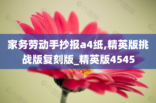 家务劳动手抄报a4纸,精英版挑战版复刻版_精英版4545