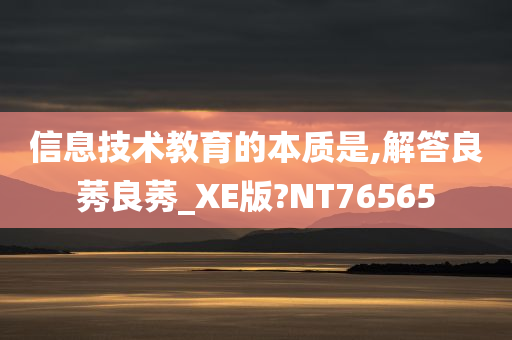 信息技术教育的本质是,解答良莠良莠_XE版?NT76565