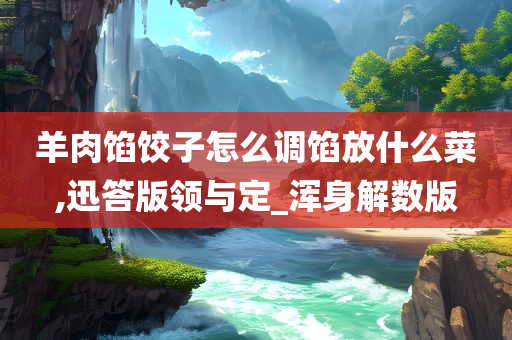 羊肉馅饺子怎么调馅放什么菜,迅答版领与定_浑身解数版