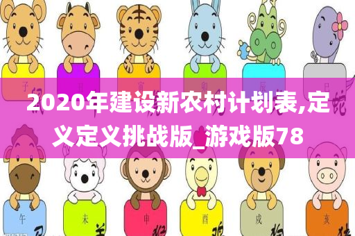 2020年建设新农村计划表,定义定义挑战版_游戏版78