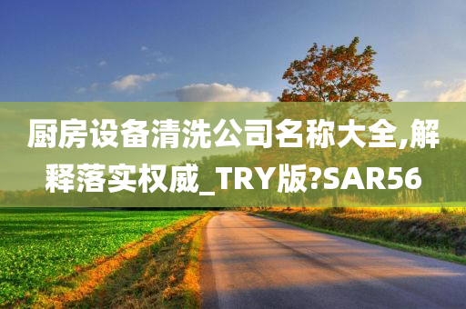 厨房设备清洗公司名称大全,解释落实权威_TRY版?SAR56