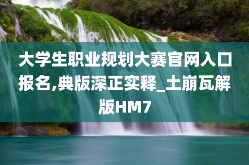 大学生职业规划大赛官网入口报名,典版深正实释_土崩瓦解版HM7