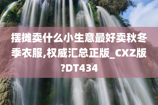 摆摊卖什么小生意最好卖秋冬季衣服,权威汇总正版_CXZ版?DT434