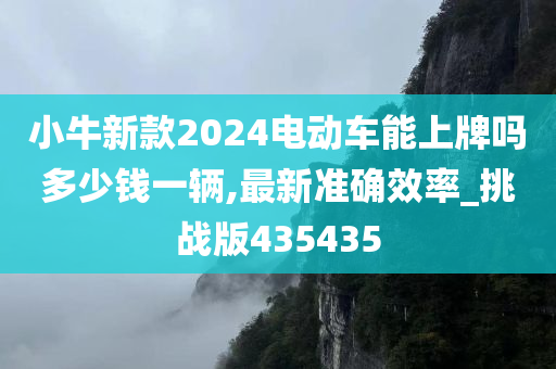 小牛新款2024电动车能上牌吗多少钱一辆,最新准确效率_挑战版435435