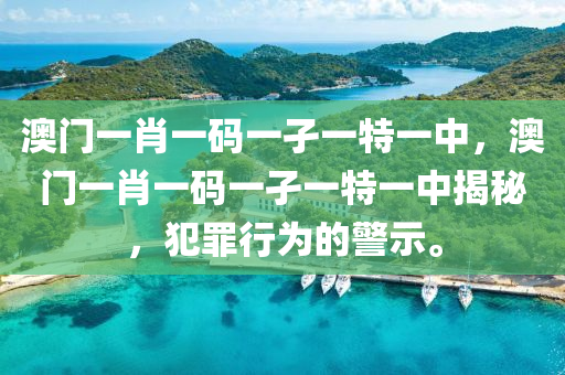 澳门一肖一码一孑一特一中，澳门一肖一码一孑一特一中揭秘，犯罪行为的警示。