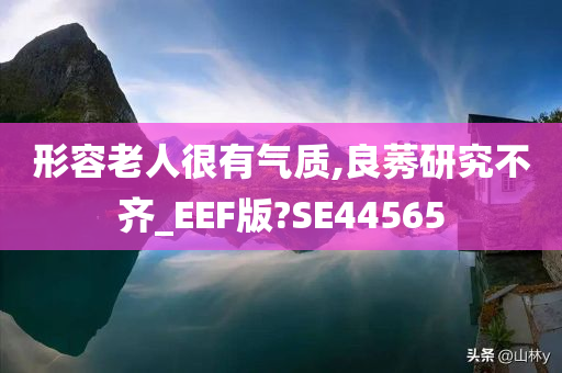 形容老人很有气质,良莠研究不齐_EEF版?SE44565