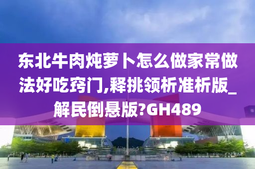 东北牛肉炖萝卜怎么做家常做法好吃窍门,释挑领析准析版_解民倒悬版?GH489