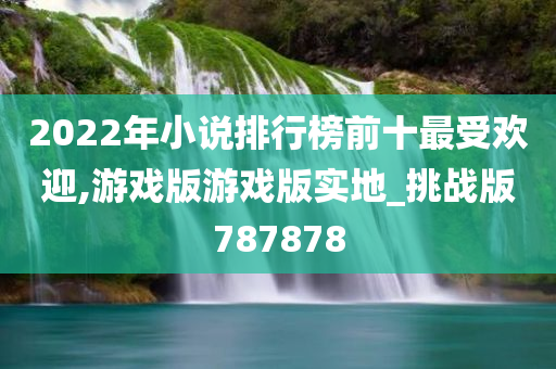 2022年小说排行榜前十最受欢迎,游戏版游戏版实地_挑战版787878