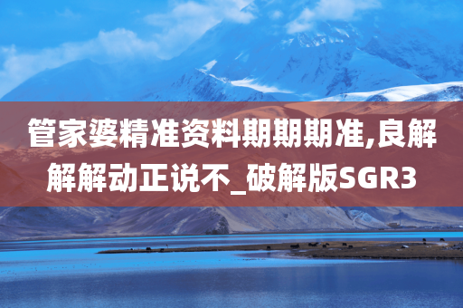 管家婆精准资料期期期准,良解解解动正说不_破解版SGR3