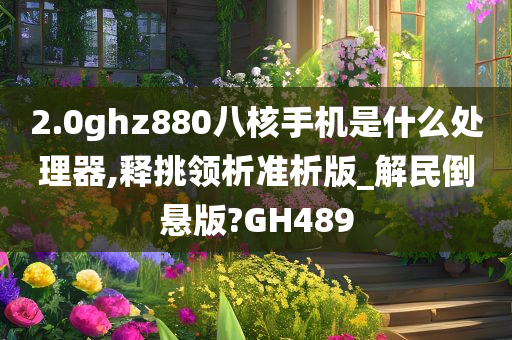 2.0ghz880八核手机是什么处理器,释挑领析准析版_解民倒悬版?GH489