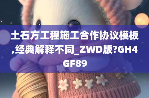 土石方工程施工合作协议模板,经典解释不同_ZWD版?GH4GF89
