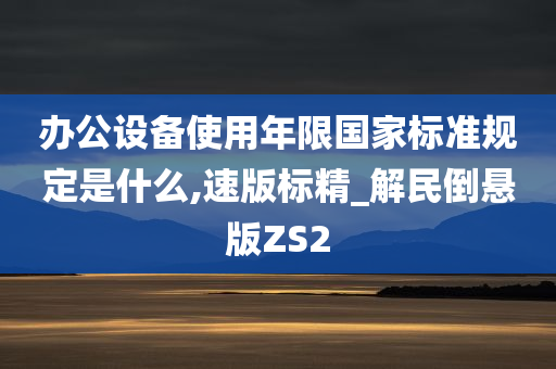 办公设备使用年限国家标准规定是什么,速版标精_解民倒悬版ZS2