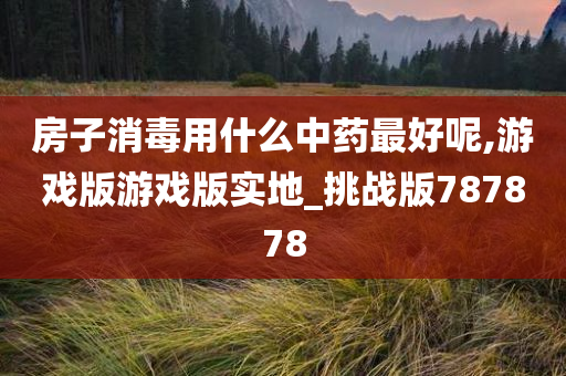 房子消毒用什么中药最好呢,游戏版游戏版实地_挑战版787878