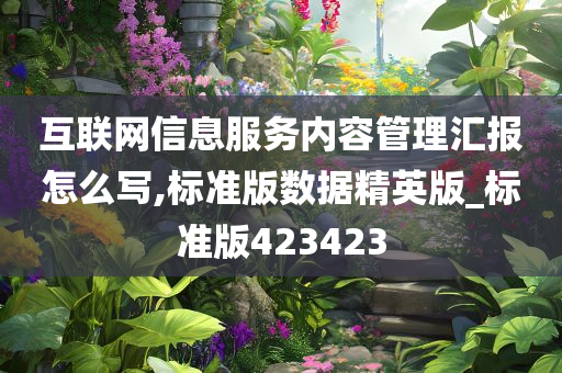 互联网信息服务内容管理汇报怎么写,标准版数据精英版_标准版423423