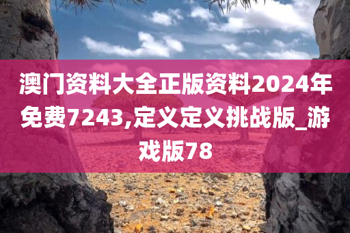 澳门资料大全正版资料2024年免费7243,定义定义挑战版_游戏版78