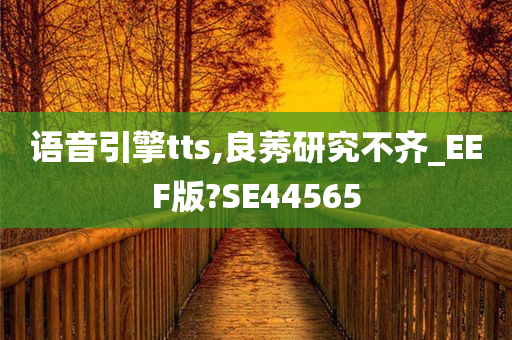 语音引擎tts,良莠研究不齐_EEF版?SE44565