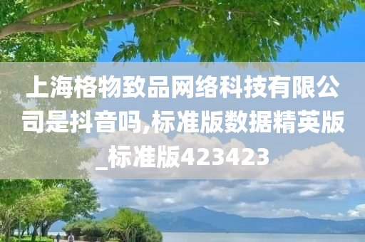 上海格物致品网络科技有限公司是抖音吗,标准版数据精英版_标准版423423