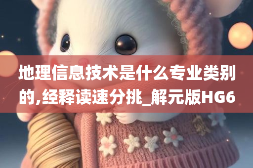 地理信息技术是什么专业类别的,经释读速分挑_解元版HG6