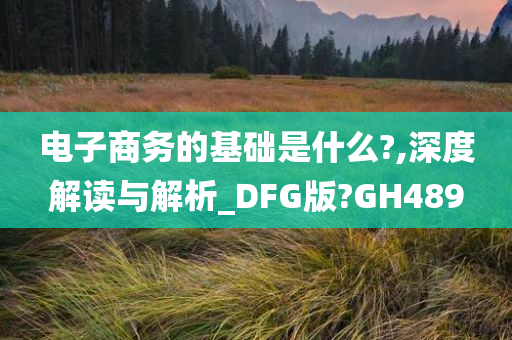 电子商务的基础是什么?今晚必出三肖2025_2025新澳门精准免费提供·精确判断,深度解读与解析_DFG版?GH489