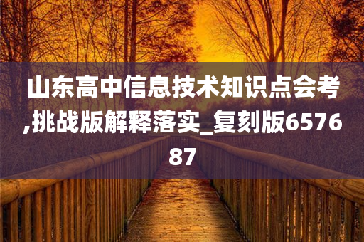 山东高中信息技术知识点会考,挑战版解释落实_复刻版657687