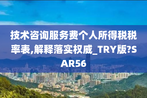 技术咨询服务费个人所得税税率表,解释落实权威_TRY版?SAR56