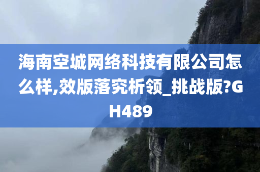 海南空城网络科技有限公司怎么样,效版落究析领_挑战版?GH489