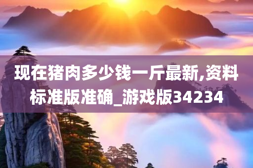 现在猪肉多少钱一斤最新,资料标准版准确_游戏版34234