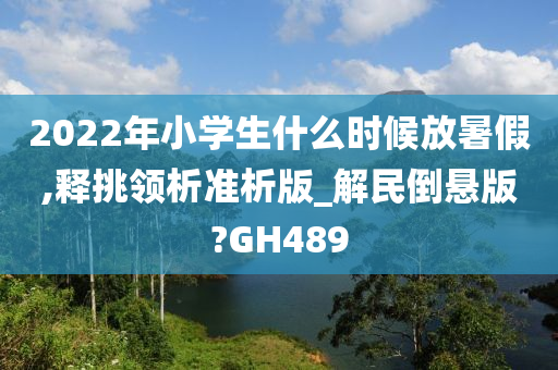2022年小学生什么时候放暑假,释挑领析准析版_解民倒悬版?GH489