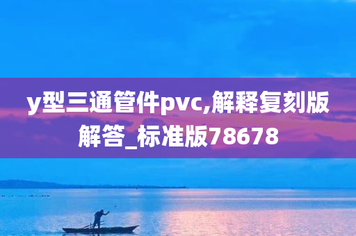y型三通管件pvc,解释复刻版解答_标准版78678