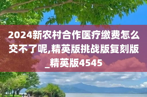 2024新农村合作医疗缴费怎么交不了呢,精英版挑战版复刻版_精英版4545