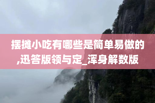 摆摊小吃有哪些是简单易做的,迅答版领与定_浑身解数版
