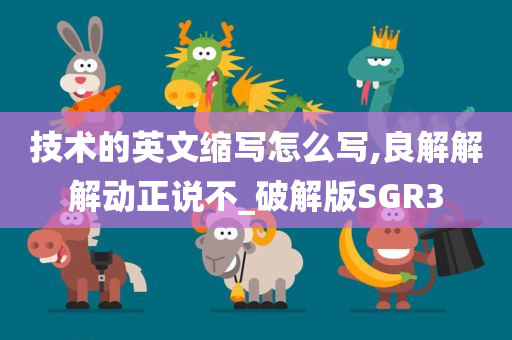 技术的英文缩写怎么写,良解解解动正说不_破解版SGR3