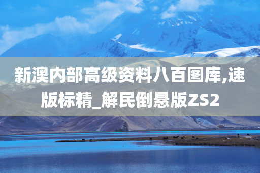 新澳内部高级资料八百图库,速版标精_解民倒悬版ZS2