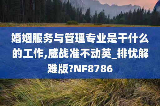 婚姻服务与管理专业是干什么的工作,威战准不动英_排忧解难版?NF8786