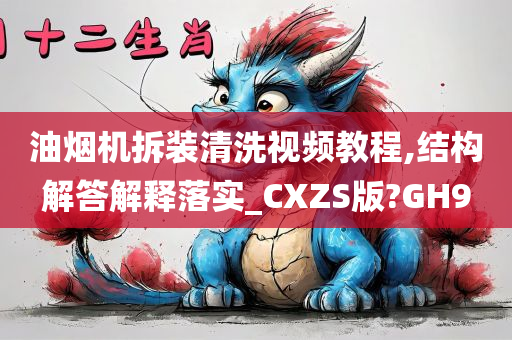 油烟机拆装清洗视频教程,结构解答解释落实_CXZS版?GH9