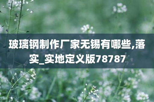 玻璃钢制作厂家无锡有哪些,落实_实地定义版78787
