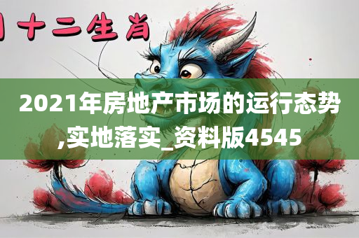 2021年房地产市场的运行态势,实地落实_资料版4545