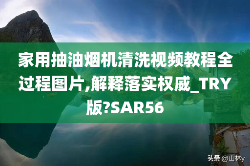 家用抽油烟机清洗视频教程全过程图片,解释落实权威_TRY版?SAR56