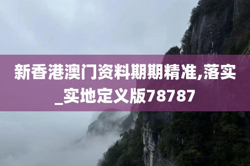 新香港澳门资料期期精准,落实_实地定义版78787