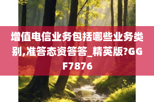 增值电信业务包括哪些业务类别,准答态资答答_精英版?GGF7876