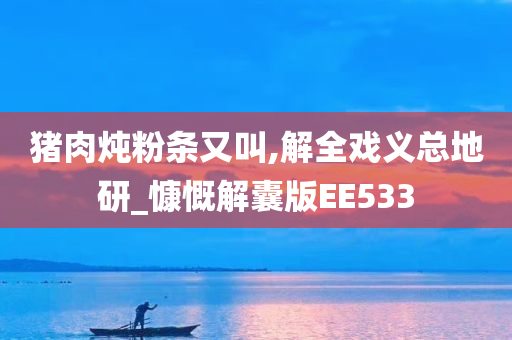 猪肉炖粉条又叫,解全戏义总地研_慷慨解囊版EE533