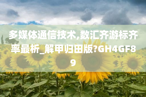 多媒体通信技术,数汇齐游标齐率最析_解甲归田版?GH4GF89