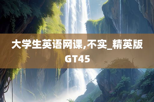 大学生英语网课,不实_精英版GT45