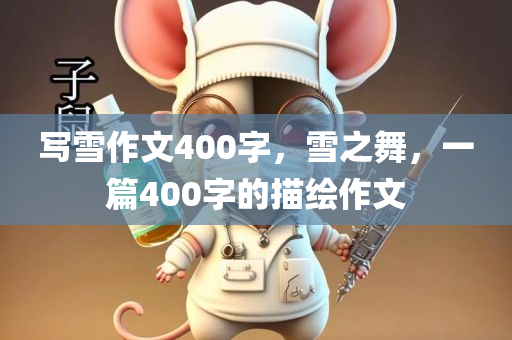 写雪作文400字，雪之舞，一篇400字的描绘作文