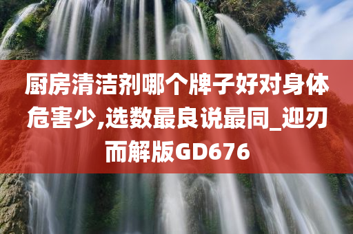 厨房清洁剂哪个牌子好对身体危害少,选数最良说最同_迎刃而解版GD676