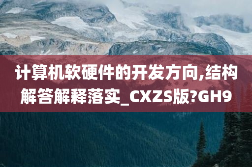 计算机软硬件的开发方向,结构解答解释落实_CXZS版?GH9