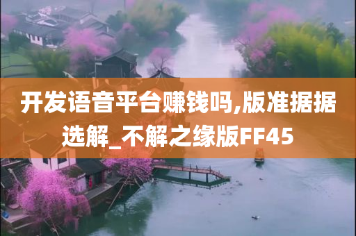 开发语音平台赚钱吗,版准据据选解_不解之缘版FF45