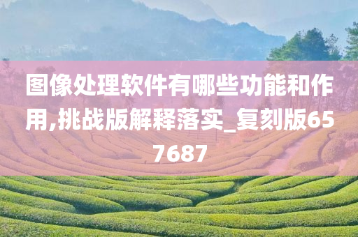 图像处理软件有哪些功能和作用,挑战版解释落实_复刻版657687