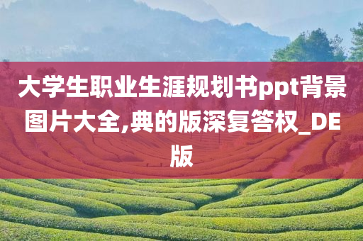 大学生职业生涯规划书ppt背景图片大全,典的版深复答权_DE版
