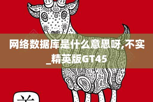 网络数据库是什么意思呀,不实_精英版GT45